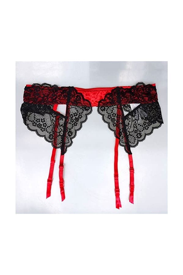 GJRFYJ Mesdames Lace Trim Hollow One Taille Backle Sexy Stockings Garter Belt Belt Lingerie Accessoires Color : A, Size : On