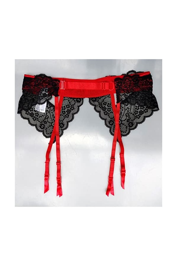 GJRFYJ Mesdames Lace Trim Hollow One Taille Backle Sexy Stockings Garter Belt Belt Lingerie Accessoires Color : A, Size : On