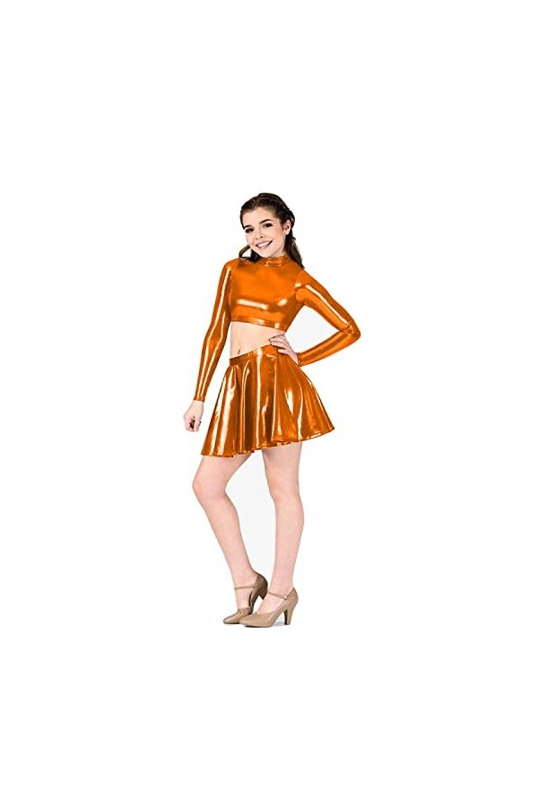 Crop Top Elegant Short Skirt Sets,Orange,7XL