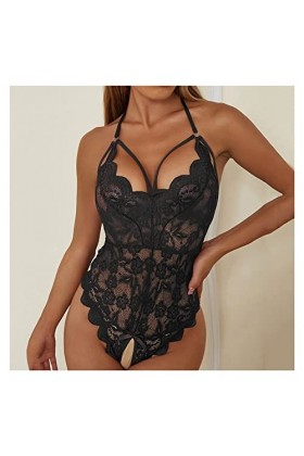 EYHLKM Femmes One Pieces Lingerie Lingerie sensuelle Sexy Femmes Costumes Red Plaid Color : A, Size : L code 