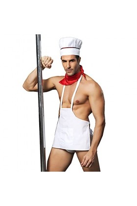 NC Lingerie sexy pour homme - Costume de chef - Costume de chef - Costume de jeu de rôle - Lingerie érotique pour homme