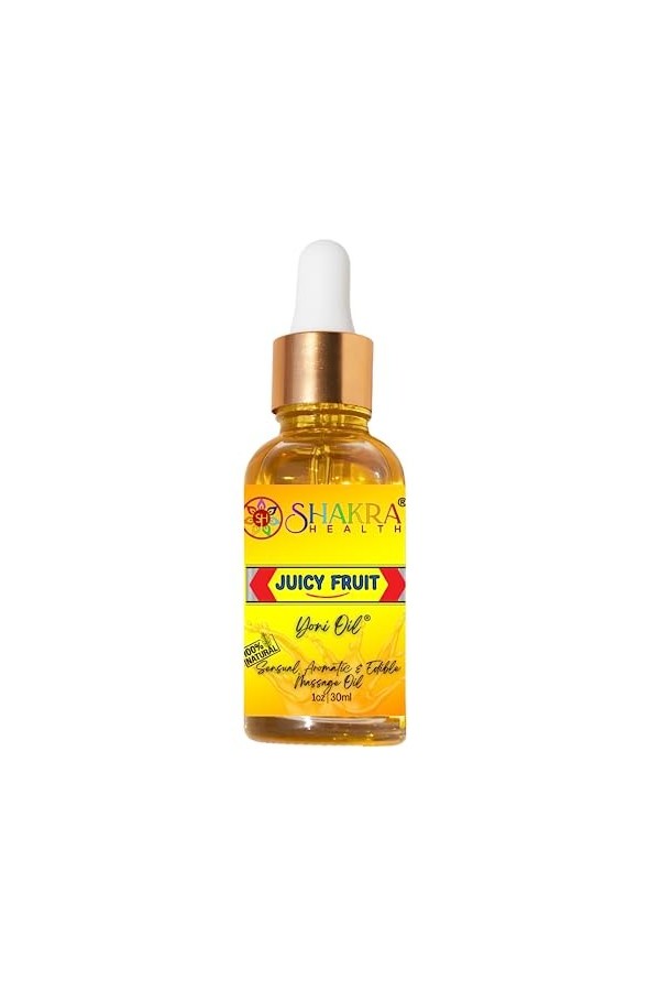 Yoni Oil Juicy Fruit Massage & Hydratant pour le corps : équilibre le PH, le parfum intime, la saveur et le goût pour la fraî