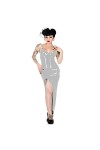 UUKR Taille plus Sling sans manches Sexy Longue Robe Été Femmes Fête Parti Clubwear Back Fermeture à glissière Bandage Robes 