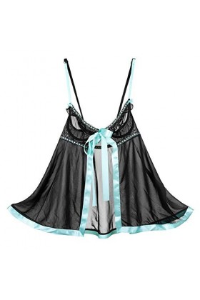 WFAR Sangle Sangle Elastic Tulle Nightdress Tulle Tuit Pantalons Studieurs Sexy sous-vêtements Mesdames Sanctionnés Séduiseur