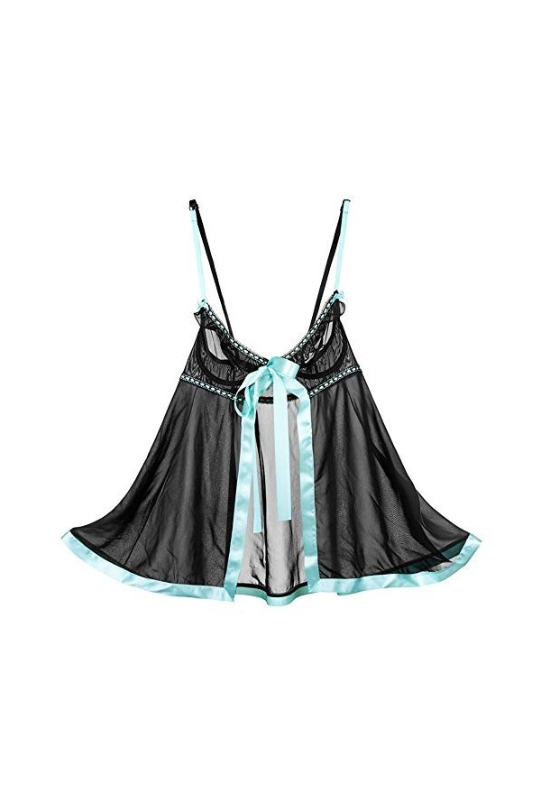 WFAR Sangle Sangle Elastic Tulle Nightdress Tulle Tuit Pantalons Studieurs Sexy sous-vêtements Mesdames Sanctionnés Séduiseur