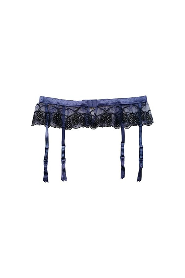 DLOETT Porte-jarretelles sexy pour femme avec clip en métal Violet