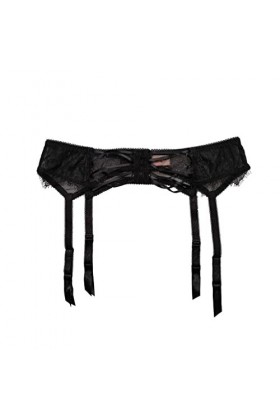 GJRFYJ Black Womens Lace Mesh Belt Decorative Metal Buckle Stocking Sexy Stockings Garter Belt Lingerie Accessoires Color :