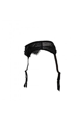 GJRFYJ Black Womens Lace Mesh Belt Decorative Metal Buckle Stocking Sexy Stockings Garter Belt Lingerie Accessoires Color :