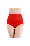 Culotte en dentelle de coton pour femme - Taille haute - Culotte sexy en maille de coton transparente - Culotte abdominale se