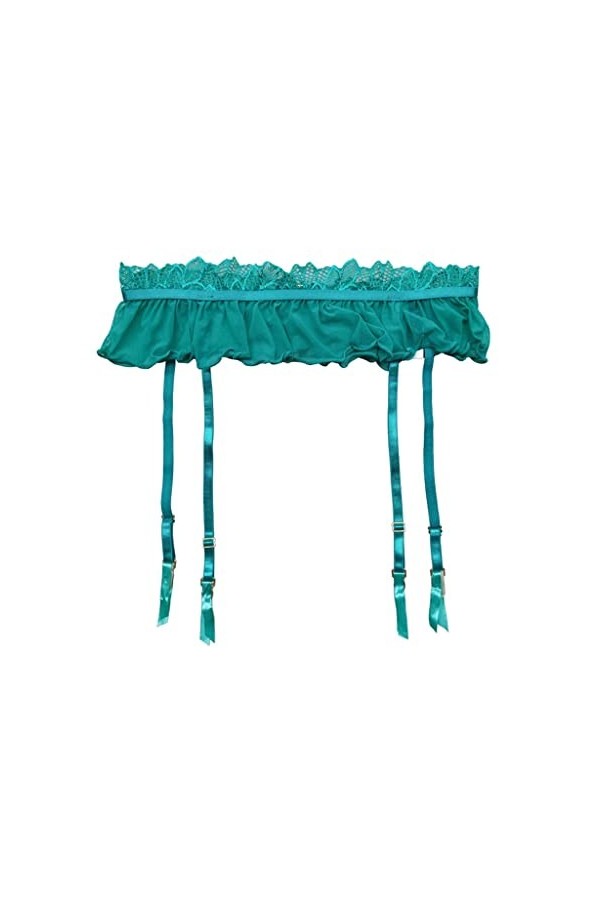 Vert Dames Gaze Dentelle Métal Clip Jarretière Sexy Lingerie Sexy Lingerie Cadeau Collants Couleur : Vert, Taille : M Vert