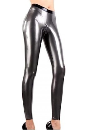 Leggings Longs En Latex Sexy En Étain Et Noir Avec Pantalon En Caoutchouc À Glissière À Lentrejambe,Couleur Personnalisée,3X