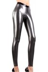 Leggings Longs En Latex Sexy En Étain Et Noir Avec Pantalon En Caoutchouc À Glissière À Lentrejambe,Couleur Personnalisée,3X