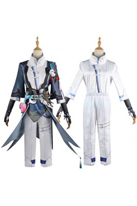 Foanja Yanqing Déguisement Homme Cosplay Anime Honkai Star Rail Himeko Complets Jeux Uniformes et Accessoires Perruques pour 