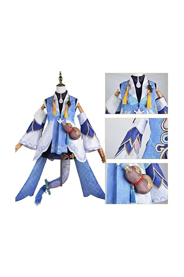 Foanja Bailu Déguisement Femme Cosplay Honkai Star Rail Anime Personnages Bailu Complets Uniformes et Accessoires Perruques p