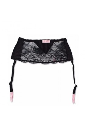 ZTTTD Lady Sexy Soft Elastic Lace Routes Amovibles Garter Belt for Stockings All-Match Black Lingeries