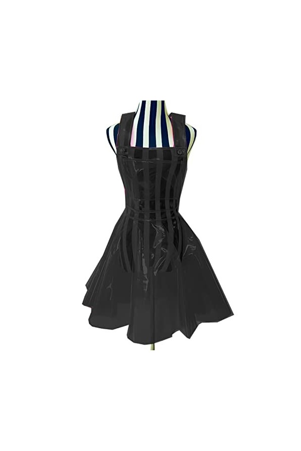Robe en plastique PVC transparent pour femmes, robe transparente en plastique PVC transparent, robe imperméable grande taille