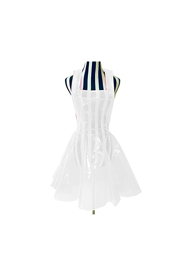 Robe en plastique PVC transparent pour femmes, robe transparente en plastique PVC transparent, robe imperméable grande taille
