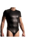 MANstore Body Zipped Simili Noir M2222