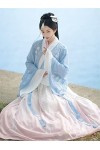 Mkjuuior Hanfu - Vêtements traditionnels chinois anciens pour femmes - Costume de fée folk oriental - 4,5 m - Ensemble comple