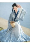Mkjuuior Hanfu - Vêtements traditionnels chinois anciens pour femmes - Costume de fée folk oriental - 4,5 m - Ensemble comple