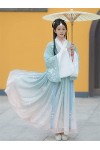 Mkjuuior Hanfu - Vêtements traditionnels chinois anciens pour femmes - Costume de fée folk oriental - 4,5 m - Ensemble comple