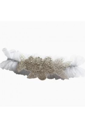JJZXD Sexy broder Crystal Hingestones Wedding Garter Belt Bridal Cuit Garter Garter Color : Gray, Size : 3pcs 