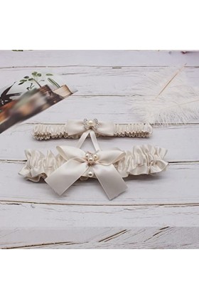 JJZXD Garter de mariage broderie fleur jarretières sexy Color : F, Size : 2pcs 