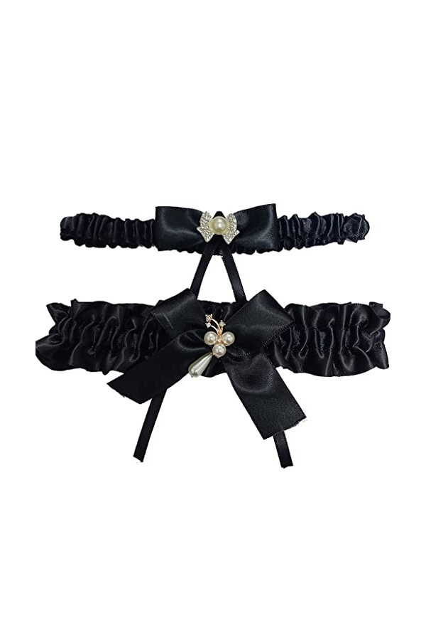 JJZXD Garter de mariage broderie fleur jarretières sexy Color : F, Size : 2pcs 