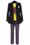 MengXin Tenue dhiver Ryuji Sakamoto pour uniforme scolaire - Blazer - T-shirt et pantalon - Fabriqué sur mesure - Noir