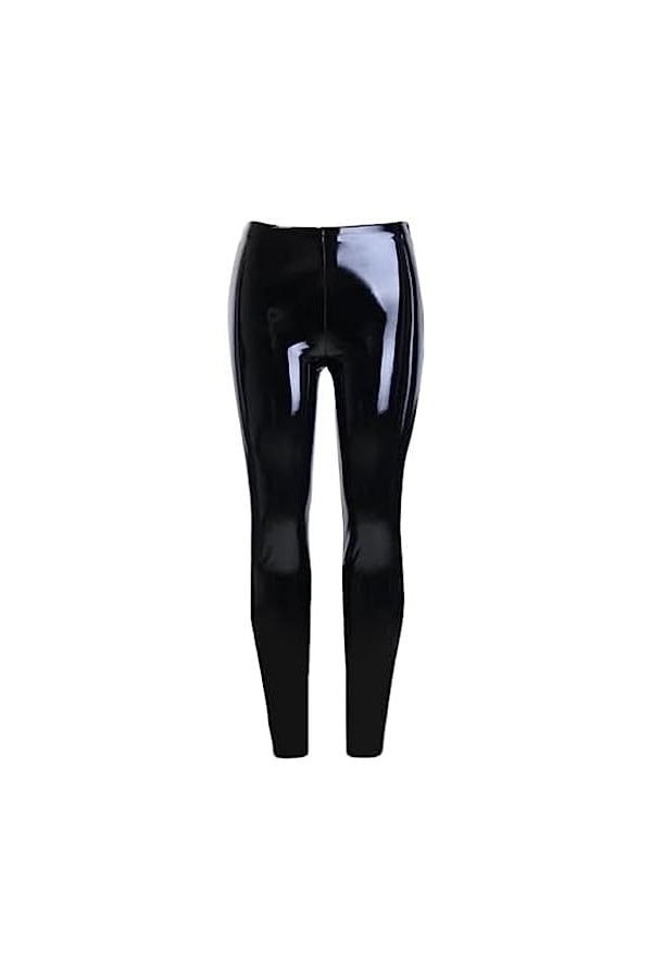 IDOBLO Latex Zipper Sexy Skinny Pantalon Automne Hiver Femmes Streetwear Tenues Noir Slim Tousers,Personnaliser,M