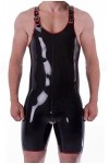IDOBLO Taille De Plage De Piscine De Collants sans Manches Noirs en Caoutchouc De Latex Personnaliser,Noir,M