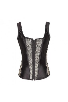 SLNFXC Corset Corset Floral Floral avec Corset de Contraste en Acier du Corset for Femmes Color : D, Size : L 