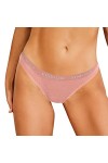 YEJSERE Sous-vêtements Femme Mesh Arc Brodé Dentelle Transparent String Sexy Sous-vêtements Dos Pansement Culotte String Culo