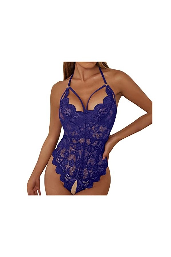 EYHLKM One Pieces Lingerie Sensual Lingerie Sexy Femmes Costumes Plaid rouge Color : A, Size : M code 