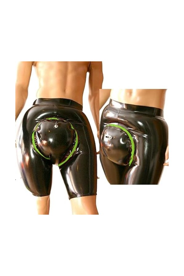 JVHGE Latex Rubber Fashion Men Boxer Shorts Inflatable Shorts Double Layer