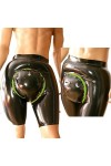 JVHGE Latex Rubber Fashion Men Boxer Shorts Inflatable Shorts Double Layer