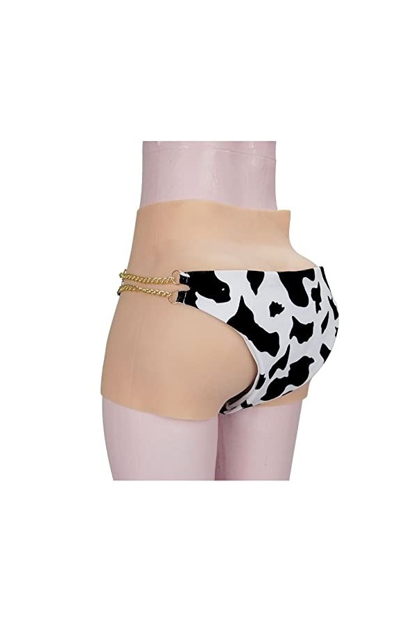 WQCZM Silicone Panty Hips Shaper Cosplay Penetrable Fake Vaginias Boxer Briefs Butt Lifter Control Underwear for Crossdresser