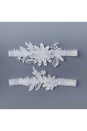 2pcs Jarretière Marine Broderie Floral Sexy Jarretières Cuisse Anneau Dentelle Jambe Anneau Couleur : C, Taille : 2pcs E 2