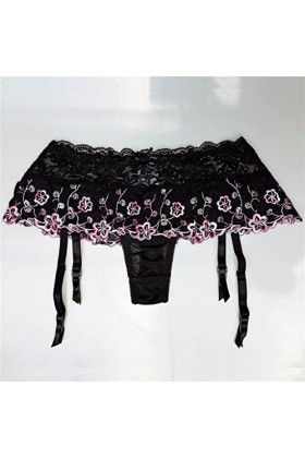 GJRFYJ Broine à lace brodée florale STRACTES détachables Color : Black, Size : Small 