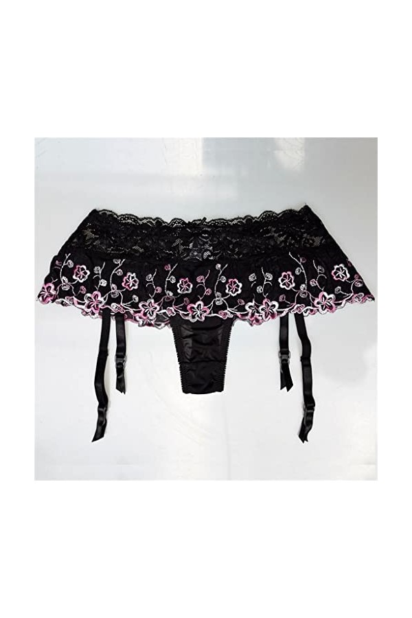 GJRFYJ Broine à lace brodée florale STRACTES détachables Color : Black, Size : Small 