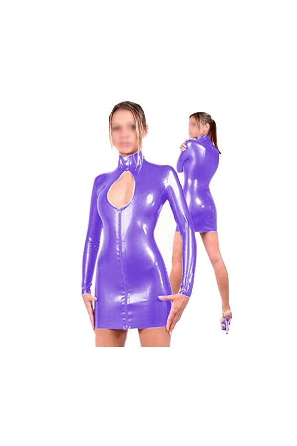 Robe noire pour femme à manches longues avec boucle et col ouvert, robe de soirée crayon, robe de soirée moulante, costume de