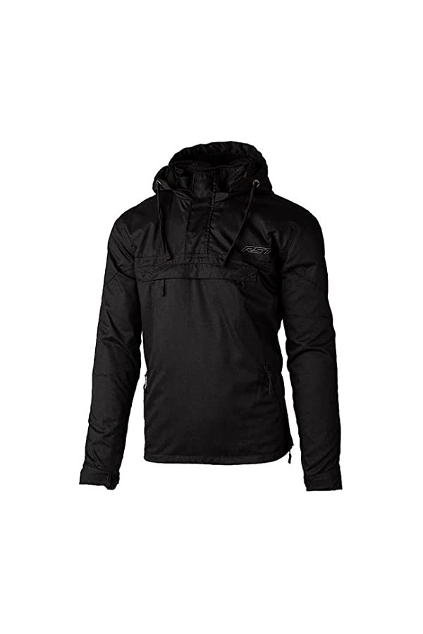 RST X Made with Kevlar Loadout Sweat à capuche en textile pour homme Fermeture Éclair 1/4 Noir, Noir , XXX-Large