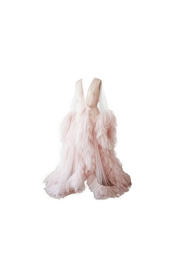 MAYILNSIN Robe de nuit sexy en tulle pour femme, Rouge, XL