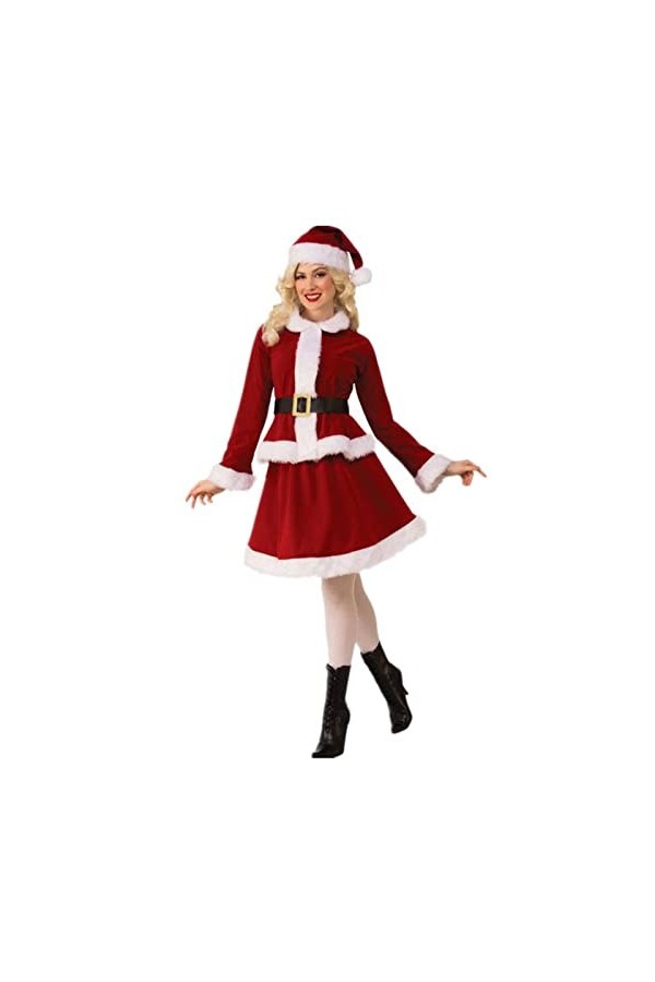 Costume de Père Noël sexy pour femme pour fête de Noël ou Nouvel An