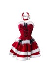 NC Costume de Noël sexy pour femme Costume de Père Noël Cosplay Robe rouge