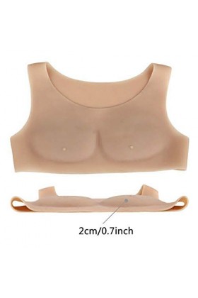 FHUILI Faux Poitrine Musculaire pour crossdresseur - Gilet Musculaire de la Poitrine en Silicone - Muscle la Poitrine Masculi
