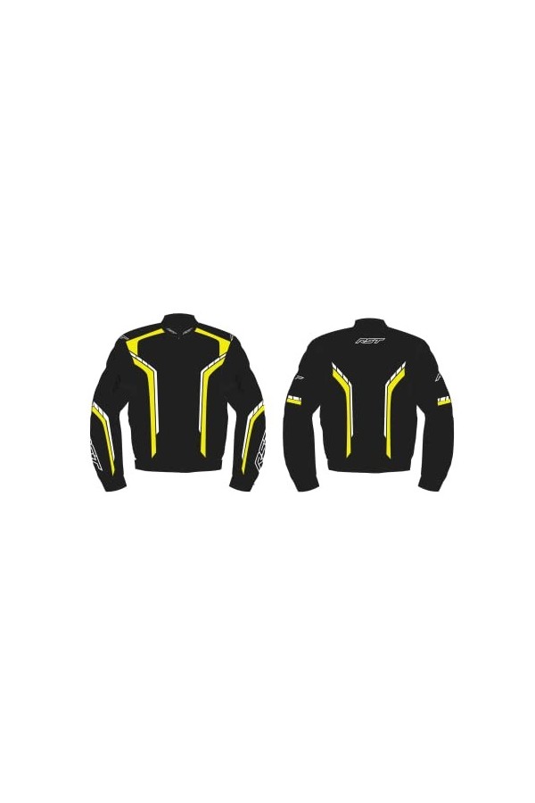 RST 814000480173var - veste textile homme axis COULEUR NOIR/JAUNE/FLUO TAILLE 54-L
