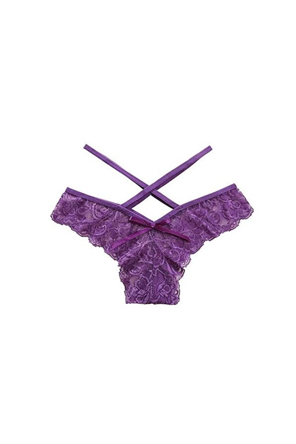 Amaone Culottes Lingerie Strings Femmes Sexy String Croix Dentelle Évider Respirant Sexy Dames Culottes Culottes Lingerie Str