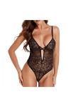 TONZN Combinaison Sexy en Dentelle pour Femme - Lingerie Sexy - sous-vêtements Couleur : D, Taille : L DL 