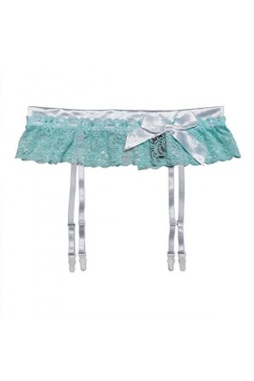 TONZN Porte-Jarretelles en Dentelle Florale Grande Taille avec Gros nœud en métal pour Bas, Bretelles de Mariage, Lingerie Se